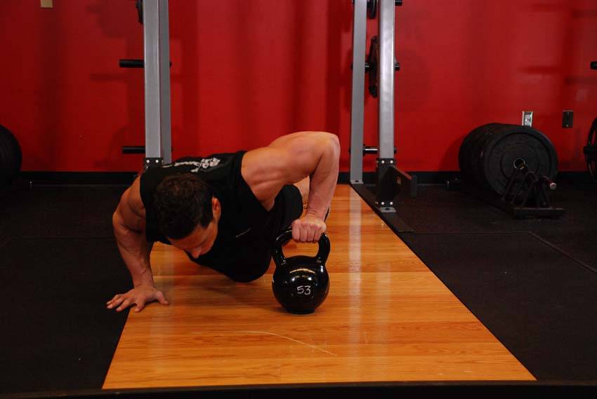 Plyo Kettlebell Pushups